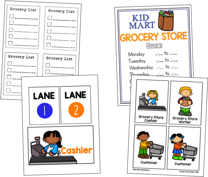 Pretend Play Props- Grocery Store (792x612), Png Download