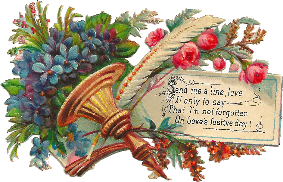 Printable Greeting Flowers Valentine Forget Me Not - Paper (1053x752), Png Download