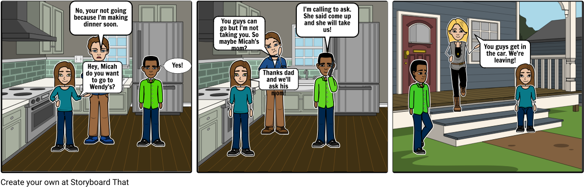 Going To Wendy's - Cartoon (1164x385), Png Download