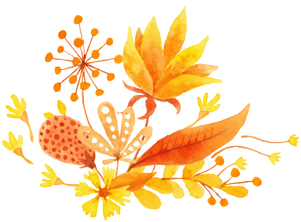 Cartoon Autumn Leaves Transparent Free Buckle Png - Fall Floral Monogram Initial Personalised Tote Bag (1024x755), Png Download