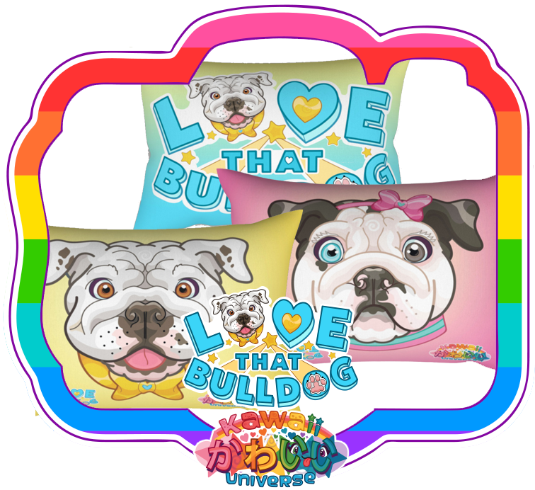 English Bulldog Standard Bed Pillow - Pillow (800x800), Png Download