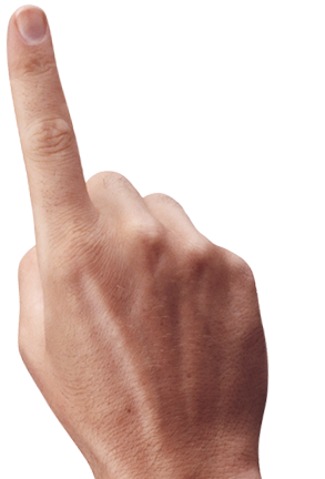 Hand - Hand Click Button Png (303x432), Png Download