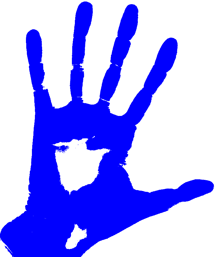 Blue Left Hand - Left Handers Clip Art (724x860), Png Download