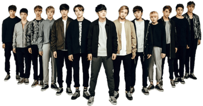 Seventeen Formation - Seventeen Kpop Boy Bands (400x400), Png Download
