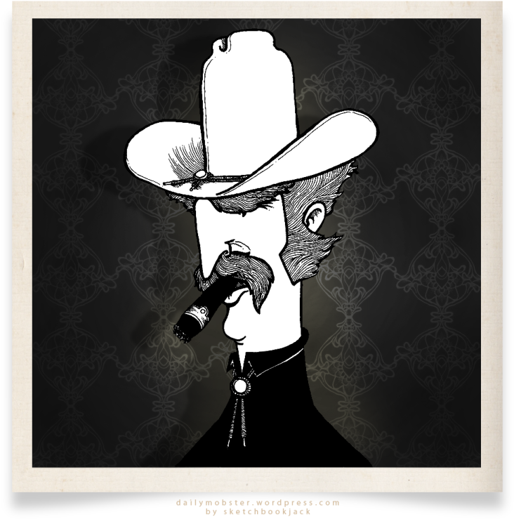 Rhett Stetson Cowboy Mobster Gangster Bandit Cigar - Comics (750x750), Png Download