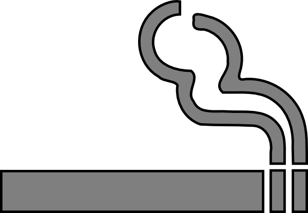 Cigarette Clip Art At Clker - Clip Art Cigarette Png (600x415), Png Download