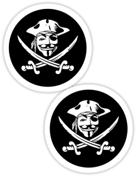 Guy Fawkes ×2 Sticker - Hacker Sticker (375x375), Png Download