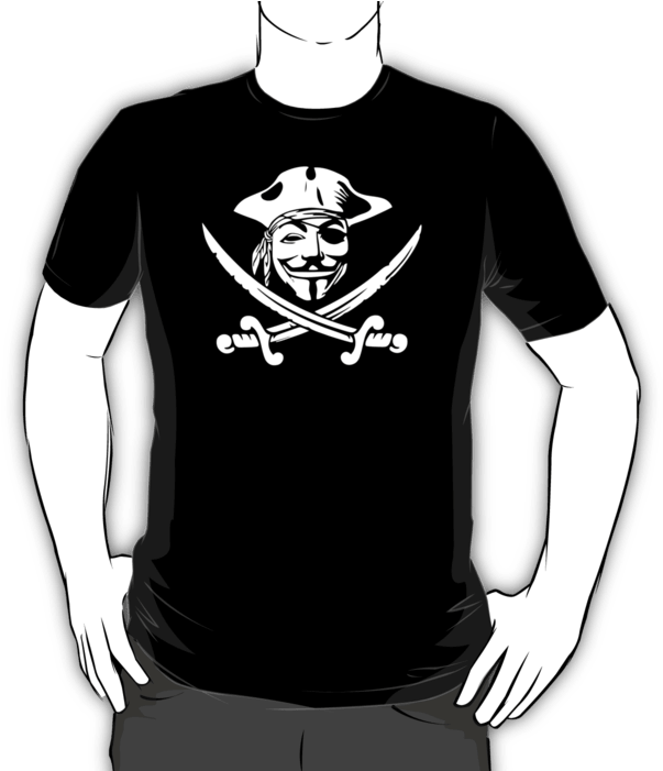 Guy Fawkes T-shirt - Linux T Shirts (700x700), Png Download