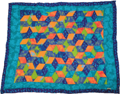 Baby Quilt Blue - Blue (542x360), Png Download