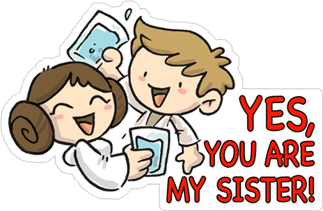 My Syster Sister - Star Wars Chat Facebook (490x317), Png Download
