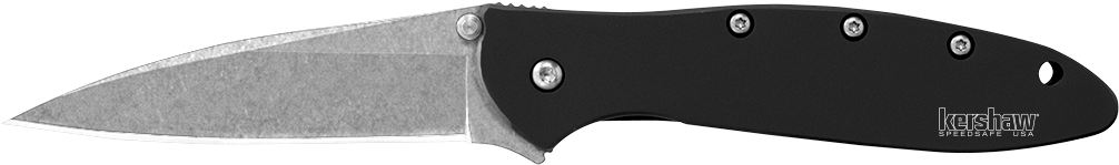Kershaw Leek - Kershaw Leek Stonewashed Blade (1020x400), Png Download