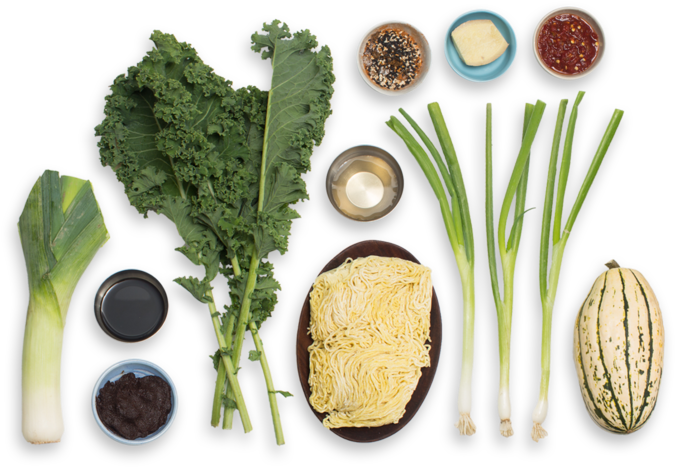 Caramelized Leek & Barley Miso Ramen With Delicata - Ramen (700x477), Png Download