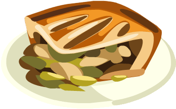 Turkey And Leek Pie - Fast Food (357x357), Png Download