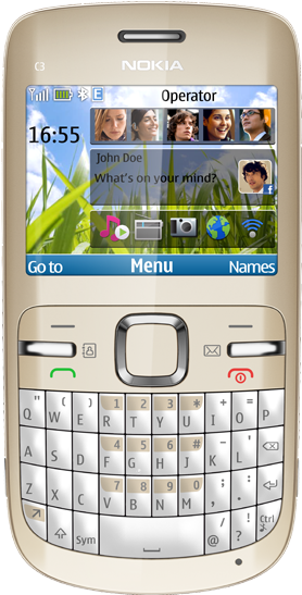 Nokia Phones Reviews - Nokia C3 (604x604), Png Download