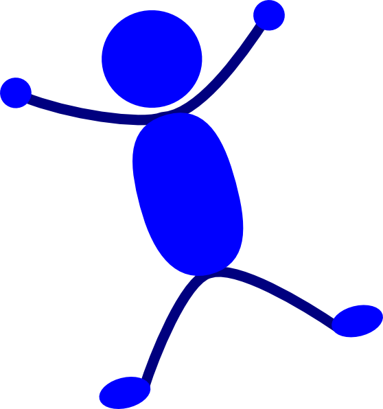 How To Set Use Solid Blue Man Jumping Clipart - Jumping Man Gif Png (558x596), Png Download