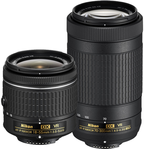 Nikon D3500 Af P 18 55mm Vr Af P 70 300mm Ed Case - Nikkor 70 300mm Af P Dx (500x500), Png Download