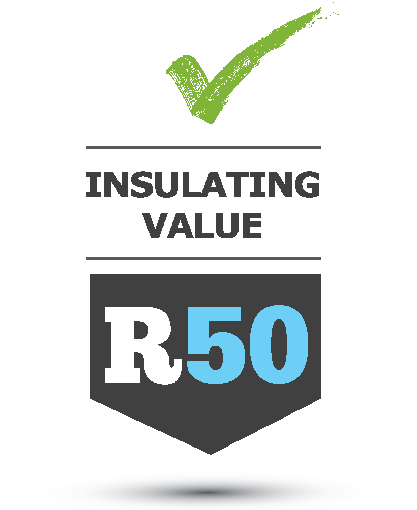 Thermoshield R50 Insulating Value Logo - Graphic Design (920x1132), Png Download
