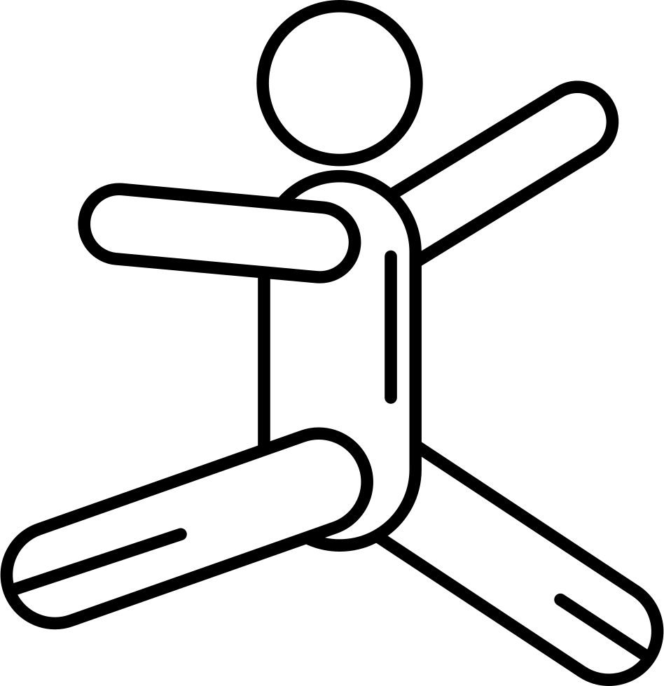 Stick Man Jumping - Sports (948x980), Png Download