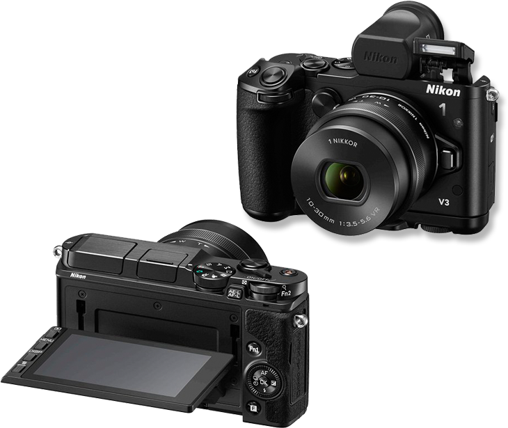 The Nikon 1 V3 Is The Ideal Companion Camera For The - Nikon 1v3 (730x615), Png Download