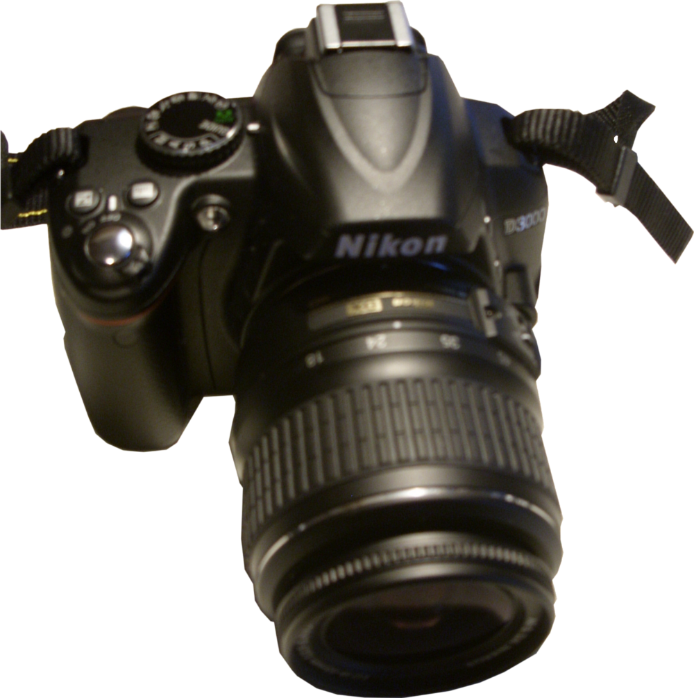 Nikon D3000 With Af S 18 55 - Nikon D3000 (1000x1005), Png Download