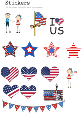 4th Of July Sticker Clipart - Independence Day (300x424), Png Download
