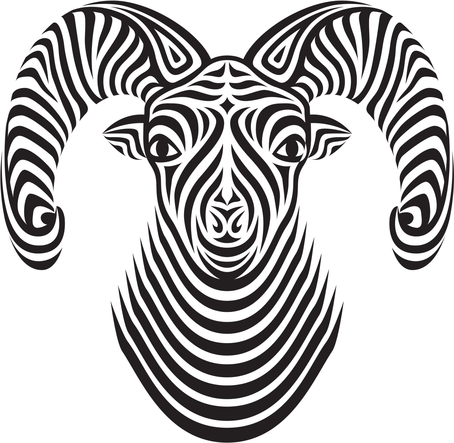 Ram Illustration Created Originally For Bbh London - Rip Curl Black Sands Womens Moulded (1750x1750), Png Download