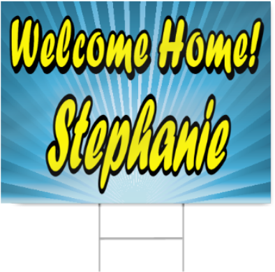 Welcome Home From College Vinyl Sign - Welcome Home Signs (450x450), Png Download