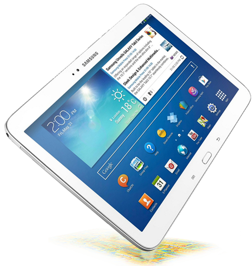 Samsung Tab - Samsung Galaxy Tab 3 - Wi-fi - 16 Gb - White - 10.1" (500x529), Png Download