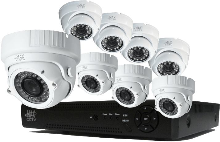 Cctv Camera Transparent Images Png - Eclipse Security Max-4ak1 Hd Megapixel 4 Camera Max (804x497), Png Download
