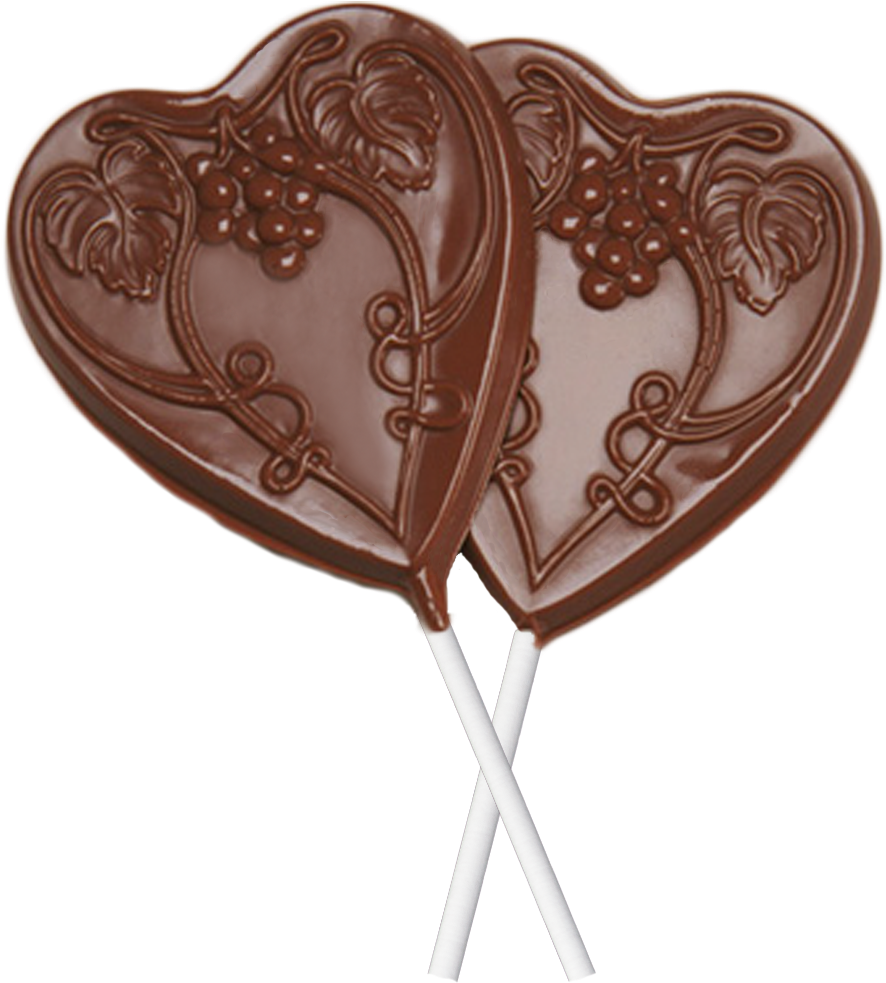 Chocolate Heart Sucker - Chocolate (1000x1000), Png Download