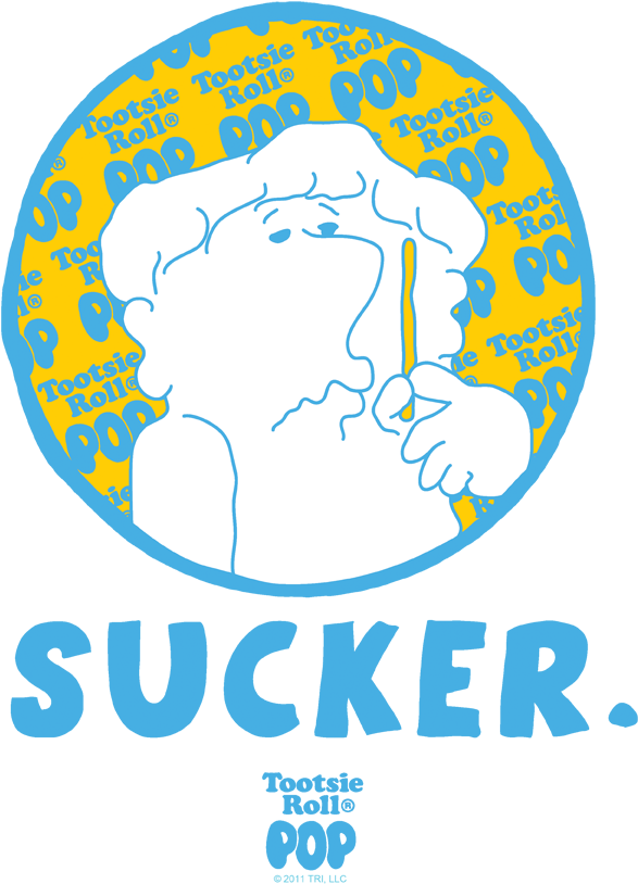 Tootsie Roll Sucker Men's Ringer T-shirt - Tootsie Pop (855x855), Png Download
