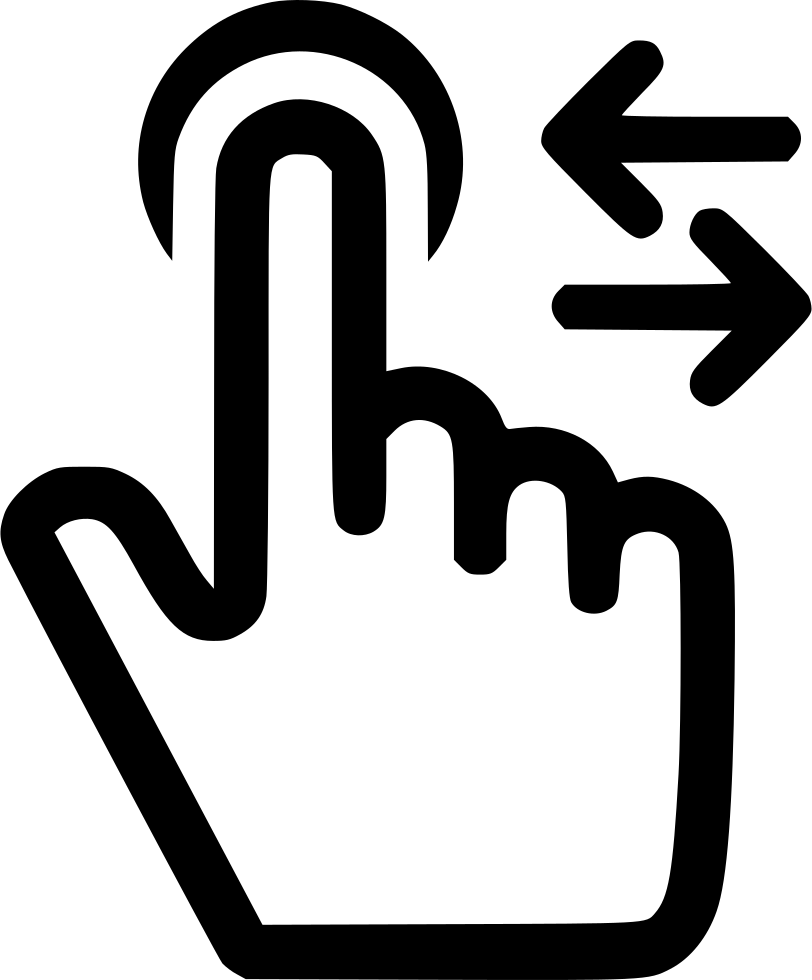 Move Horizontal Arrows Left Right Finger Comments - Move Icon (812x980), Png Download