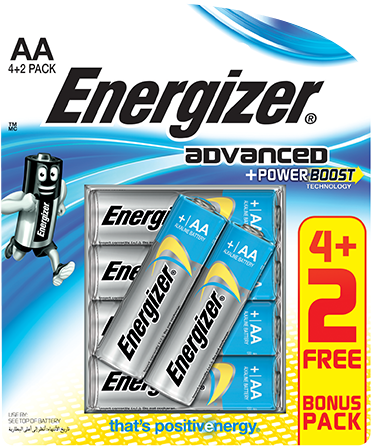 Click - Energizer Advanced Power Boost Battery (480x480), Png Download