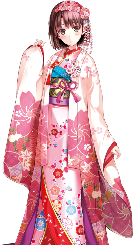 Aniplex Kimono Figures 03 - Katou Megumi Aniplex Kimono (1030x900), Png Download