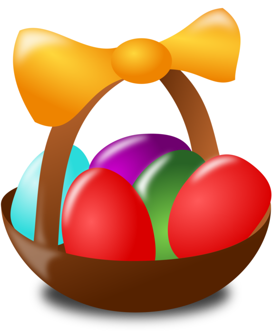 Small - Easter Egg Basket Clip Art (486x592), Png Download