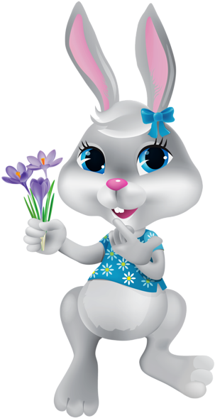 Easter Png - Transparent Background Easter Bunny (327x600), Png Download