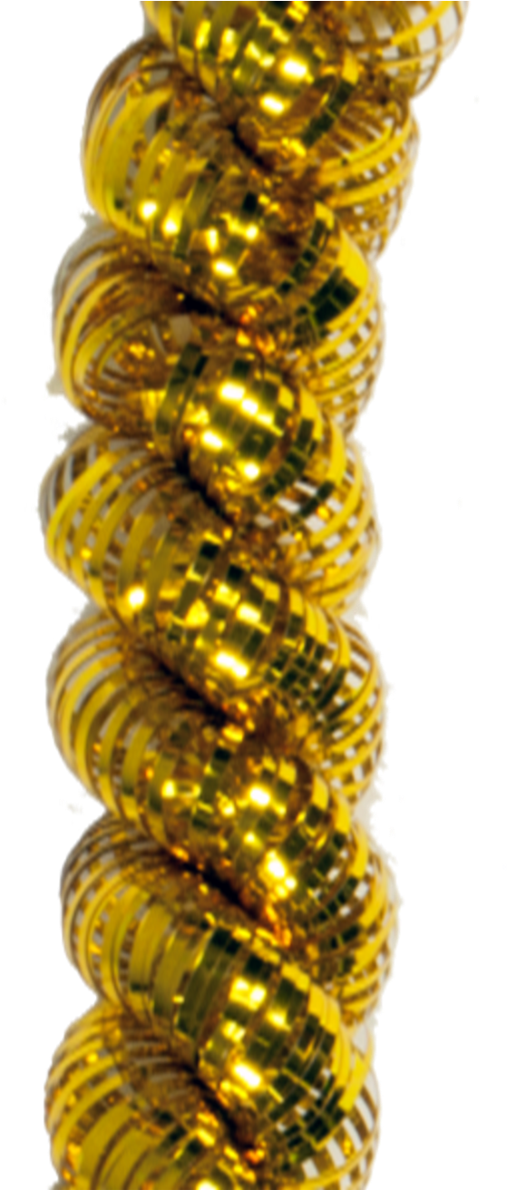 Ro1608 Roped 60inch Length Garland Gold - Gold (652x1311), Png Download