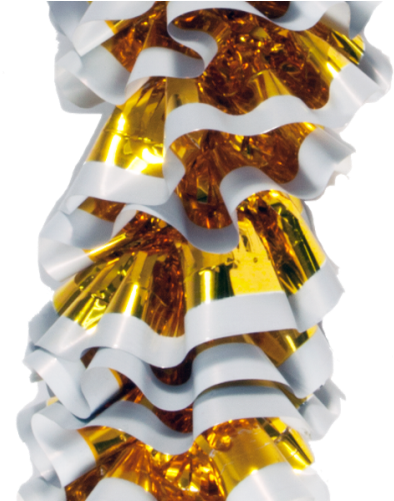 Ru1608 Ruffles 60inch Length Garland Gold - Amber (414x500), Png Download