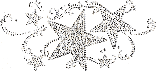S3274-clr<br>clear & Silver Sparkling Stars - Silver (500x484), Png Download