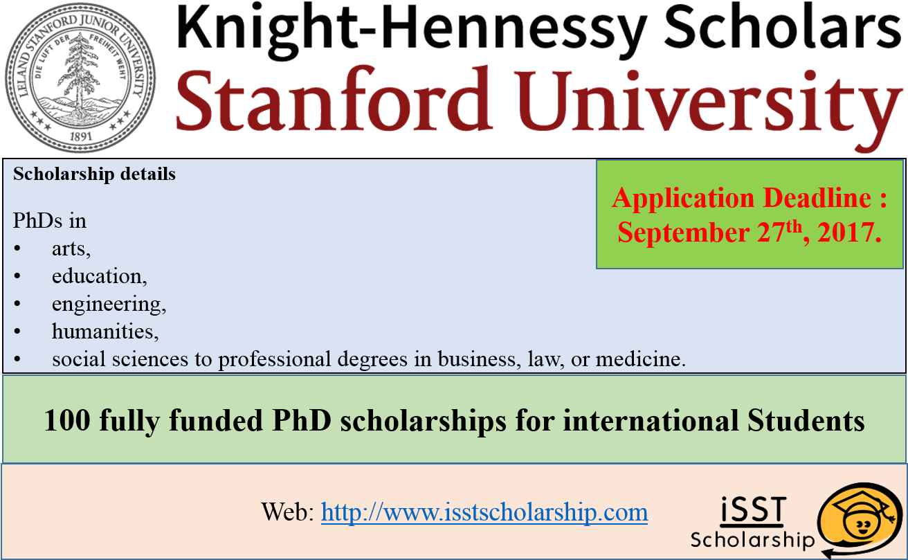 100 Fully Funded Phd Scholarships For International - Knight Hennessy Scholars (1321x808), Png Download