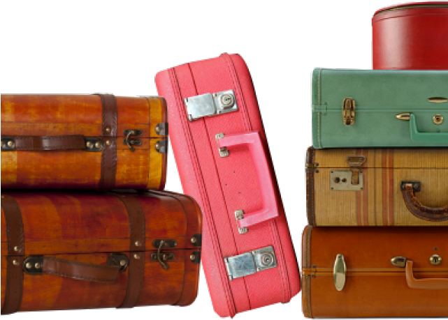 Old Suitcases (640x480), Png Download