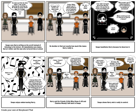 Snape Meets Harry - Comics (450x372), Png Download