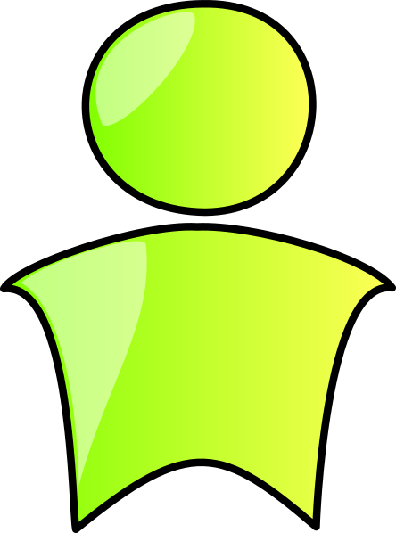 Poeple Green/yellow Picture Clip Art At Clker (444x598), Png Download