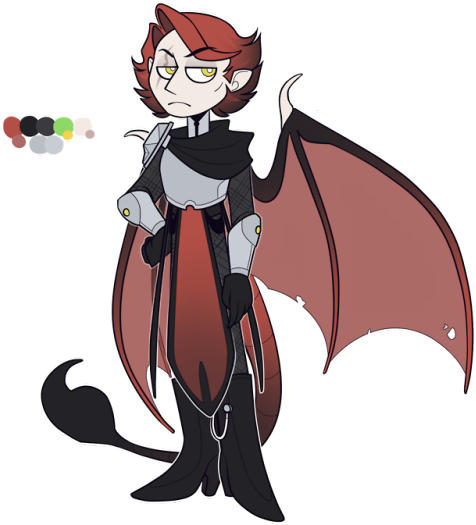 ¡inferno Un Diseño De Personaje Que Hice Para La Gata - Drawing (500x541), Png Download