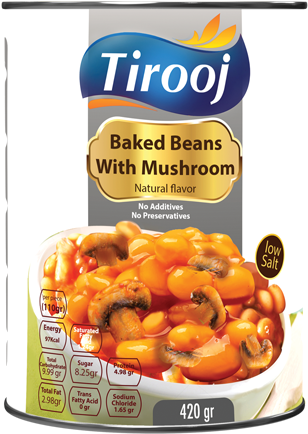 Canned Baked Beans With Mushrooms - Convenience Food (500x500), Png Download