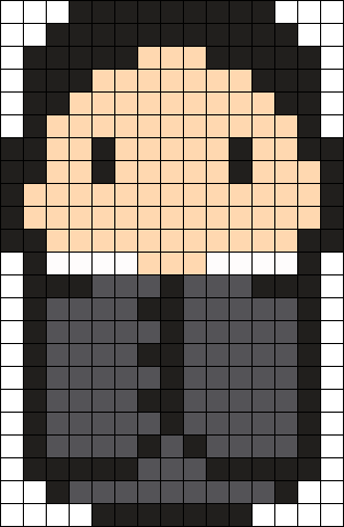 Snape Perler Bead Pattern / Bead Sprite - Champignon De Mario En Pixel (316x484), Png Download