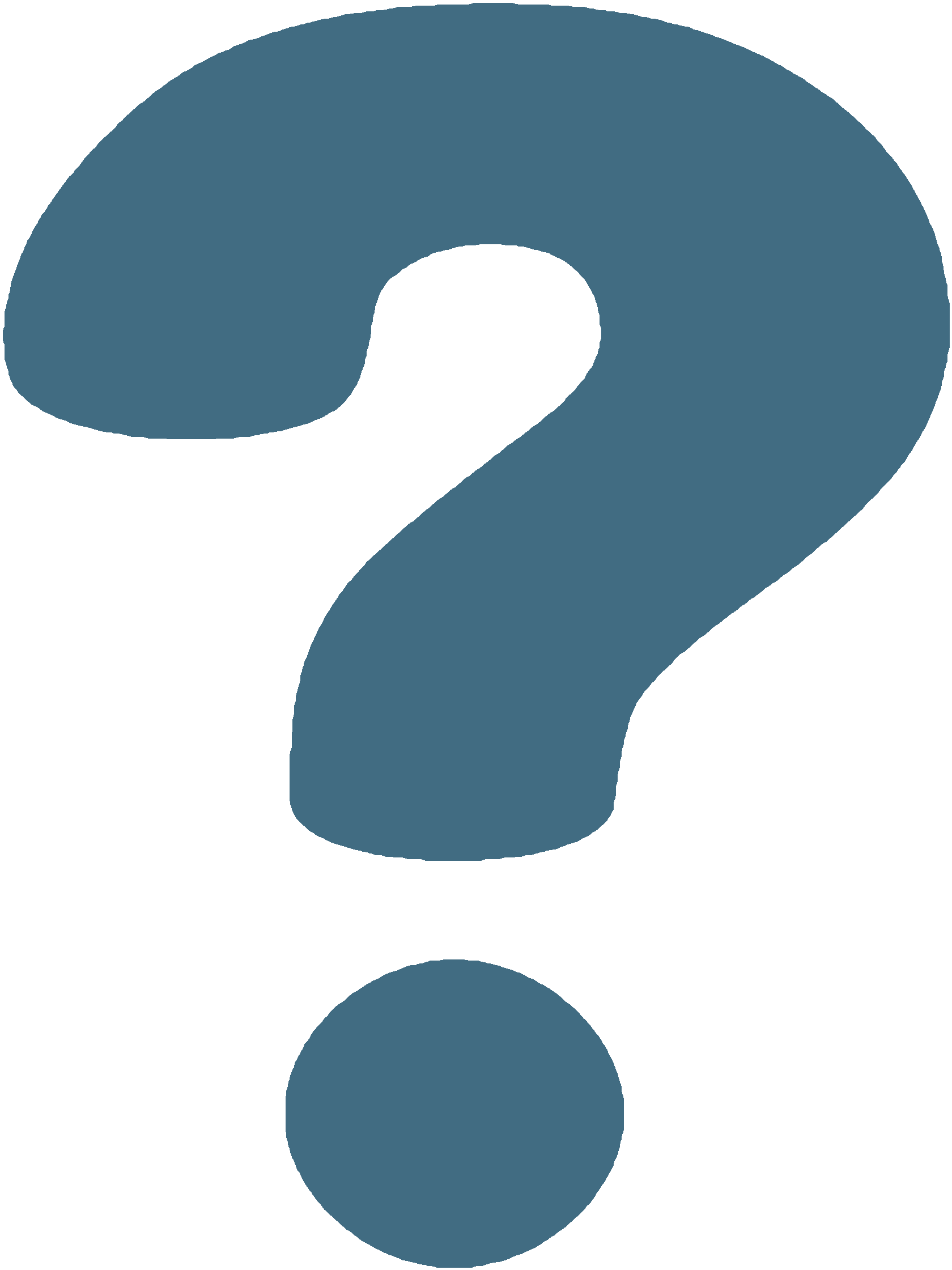 T Questionmarkblue (1842x2391), Png Download
