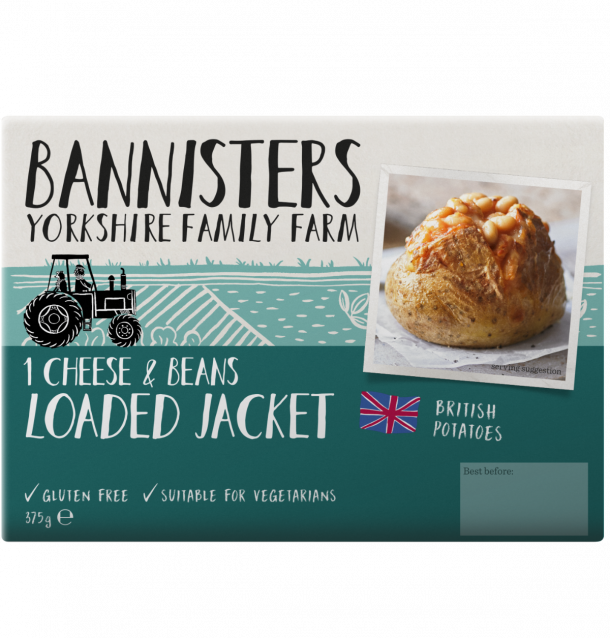 Cheese & Beans Loaded Jacket Potato - Bannister's Farm Jacket Potato With Cheese & Beans (610x638), Png Download
