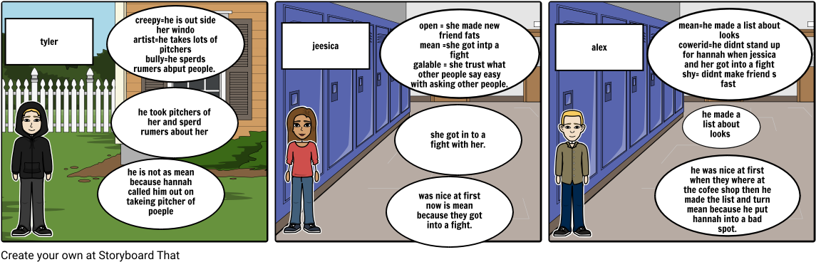 13 Reason Why Tyle,jessica,alex - Cartoon (1164x385), Png Download