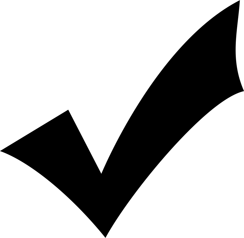 Png File - Check Mark Clipart Black And White (980x954), Png Download
